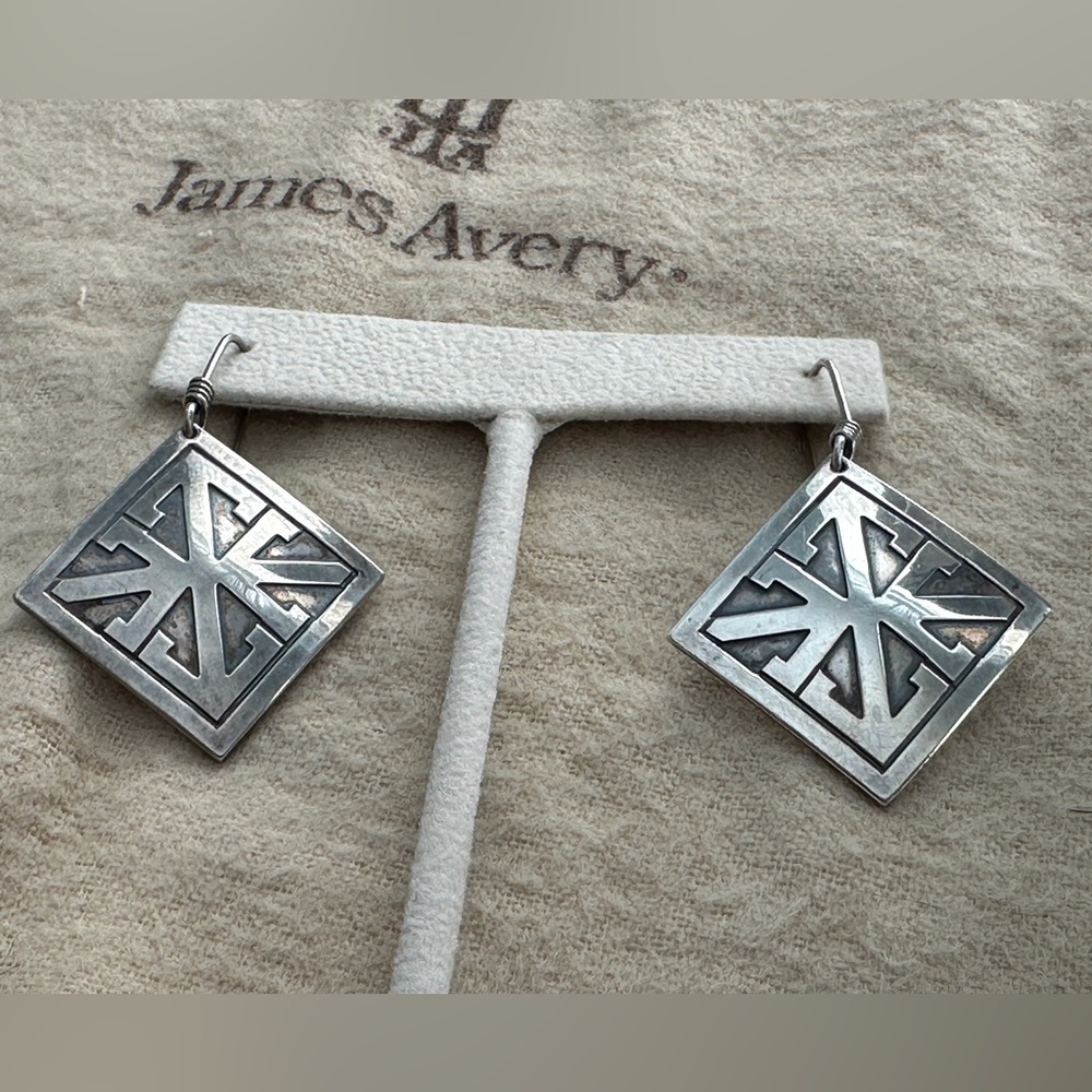 James Avery RETIRED Silver Diamond Arrow Earrings - *RARE*